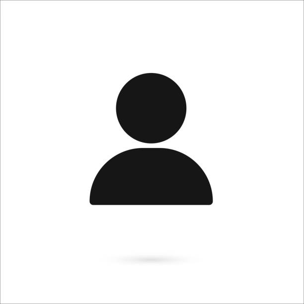 simple man head on white background islolated.